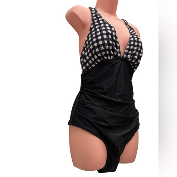 NWT women’s one piece high waist swimsuit size L - Picture 2 of 5